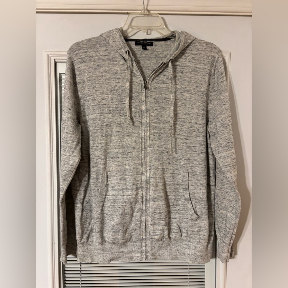 Banana Republic Gray Zip-Up Men's Sweater
